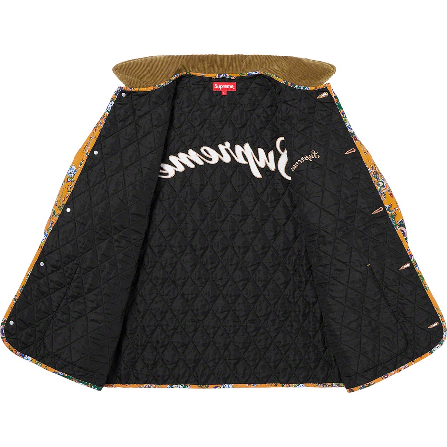 Supreme Quilted Paisley Jacket (FW19) - Mustard Paisley - $188