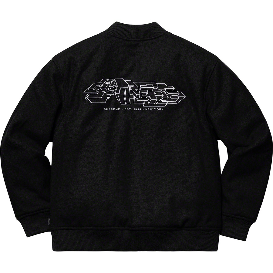 Supreme Delta Logo Varsity Jacket (FW19) - Black - $338