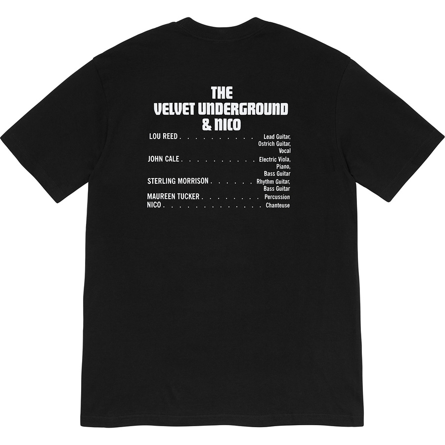 Supreme Supreme The Velvet Underground & Nico Tee (FW19) - Black - $48