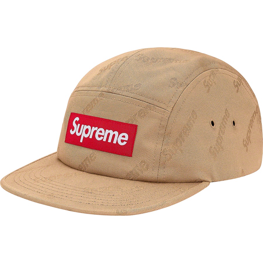 Supreme Jacquard Logos Twill Camp Cap (FW19) - Tan - $48