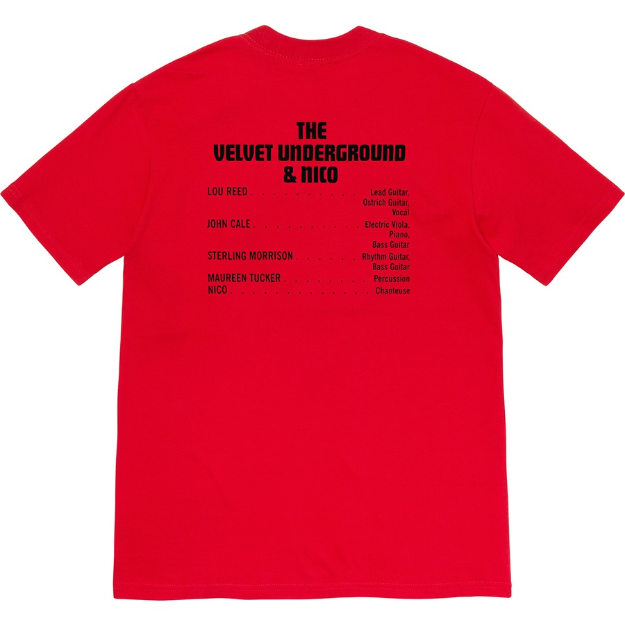 Supreme Supreme The Velvet Underground & Nico Tee (FW19) - Red - $48