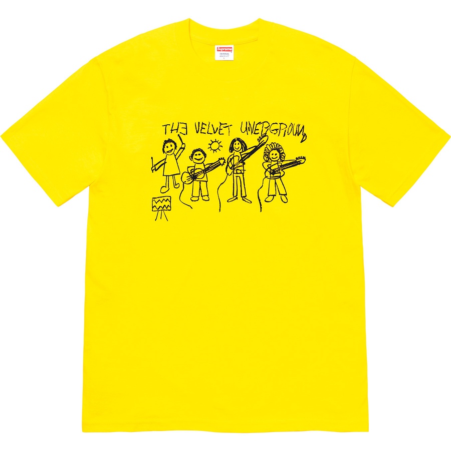 Supreme Supreme The Velvet Underground Drawing Tee (FW19) - Yellow - $48