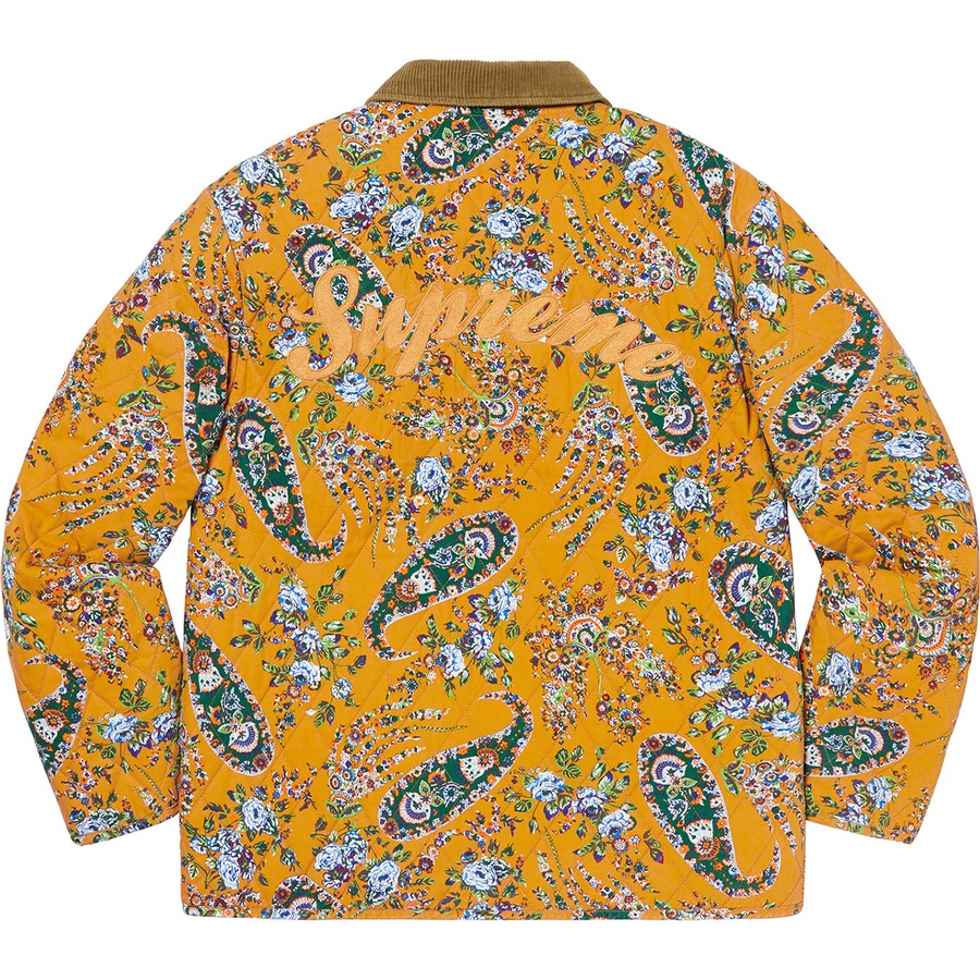 Supreme Quilted Paisley Jacket (FW19) - Mustard Paisley - $188