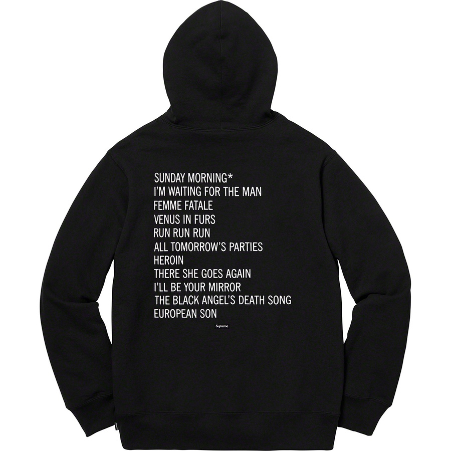 Supreme Supreme The Velvet Underground Hooded Sweatshirt (FW19) - Black - $178