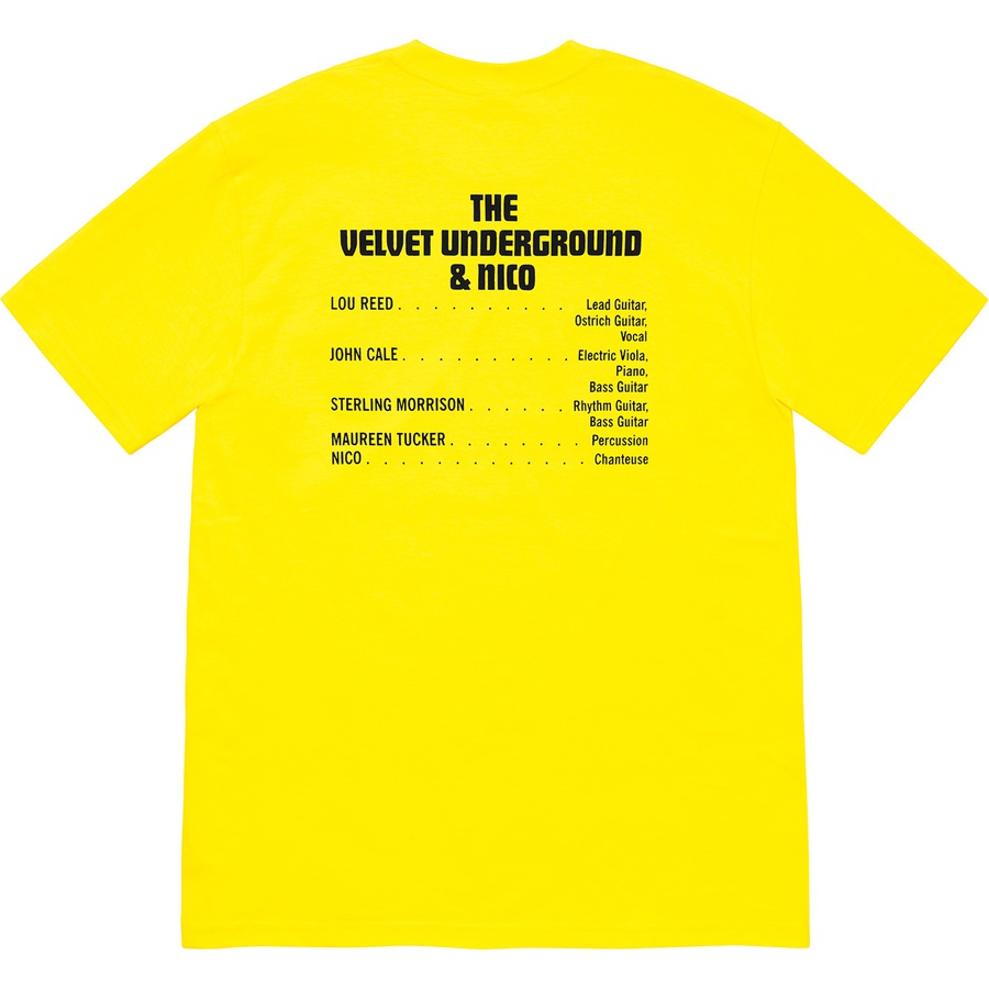 Supreme Supreme The Velvet Underground & Nico Tee (FW19) - Yellow - $48
