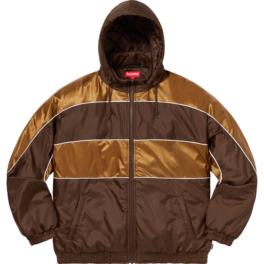 Supreme Sports Piping Puffy Jacket (FW19) - Brown - $198