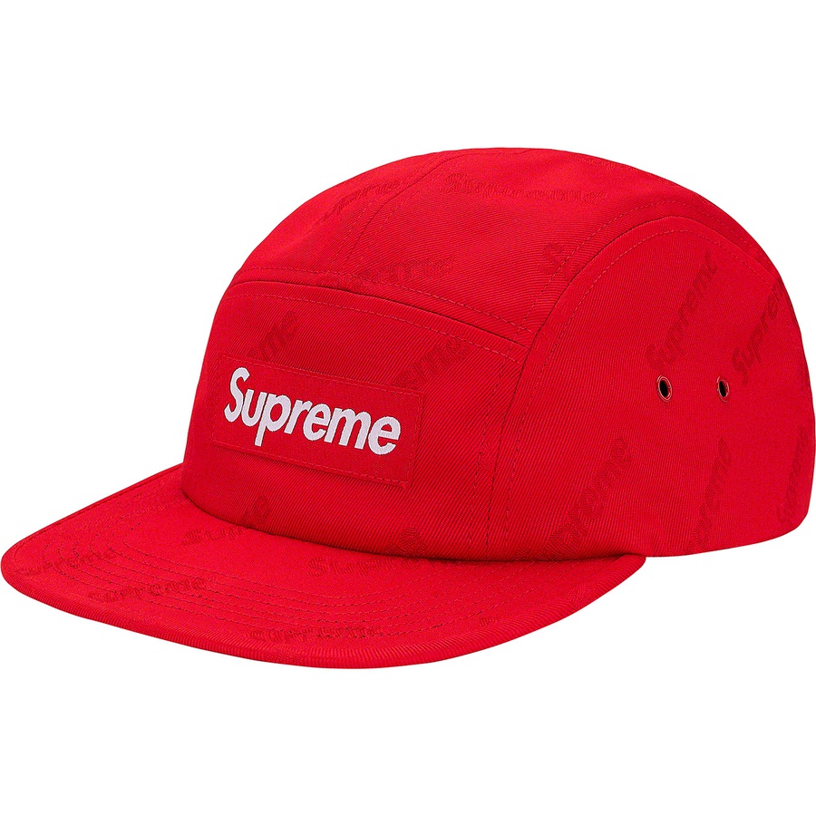 Supreme Jacquard Logos Twill Camp Cap (FW19) - Red - $48