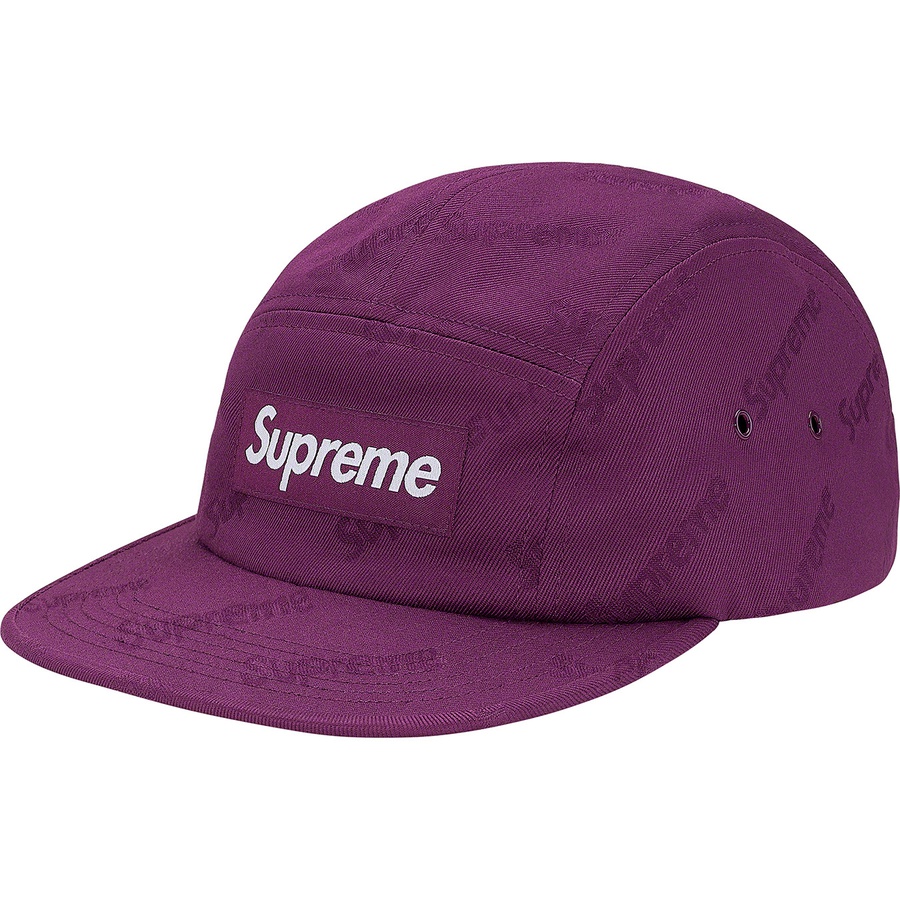 Supreme Jacquard Logos Twill Camp Cap (FW19) - Purple - $48