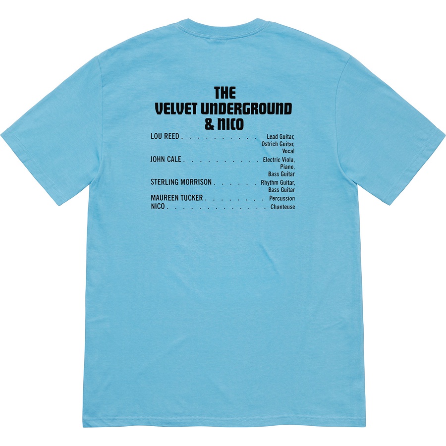 Supreme Supreme The Velvet Underground & Nico Tee (FW19) - Light Slate - $48