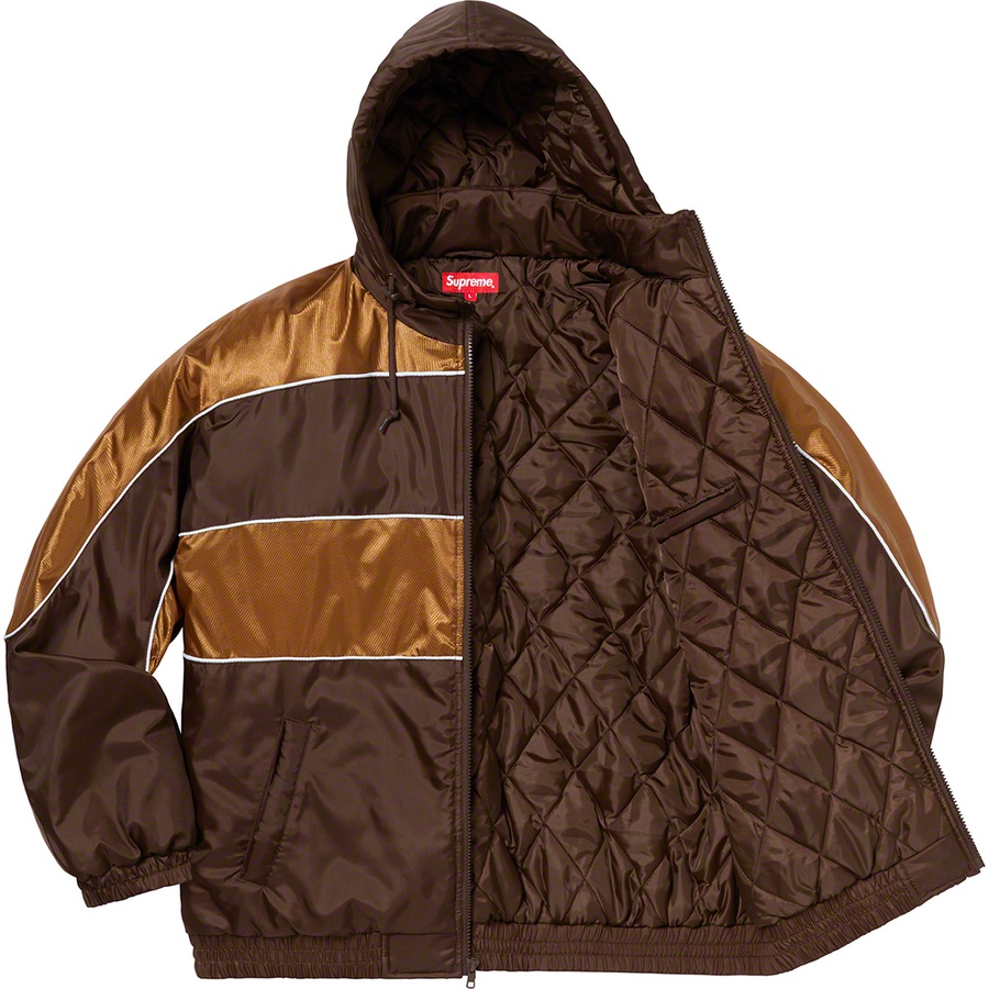 Supreme Sports Piping Puffy Jacket (FW19) - Brown - $198