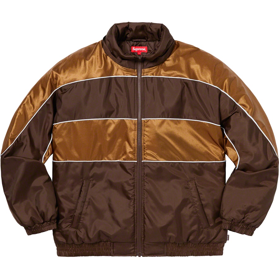 Supreme Sports Piping Puffy Jacket (FW19) - Brown - $198