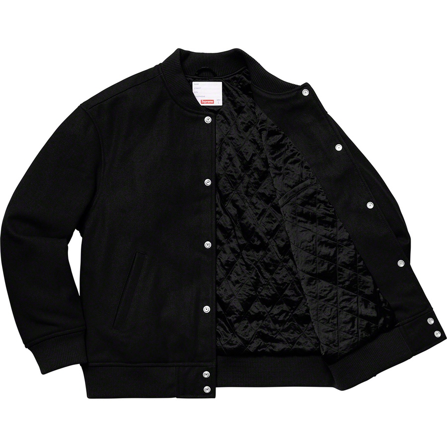 Supreme Delta Logo Varsity Jacket (FW19) - Black - $338
