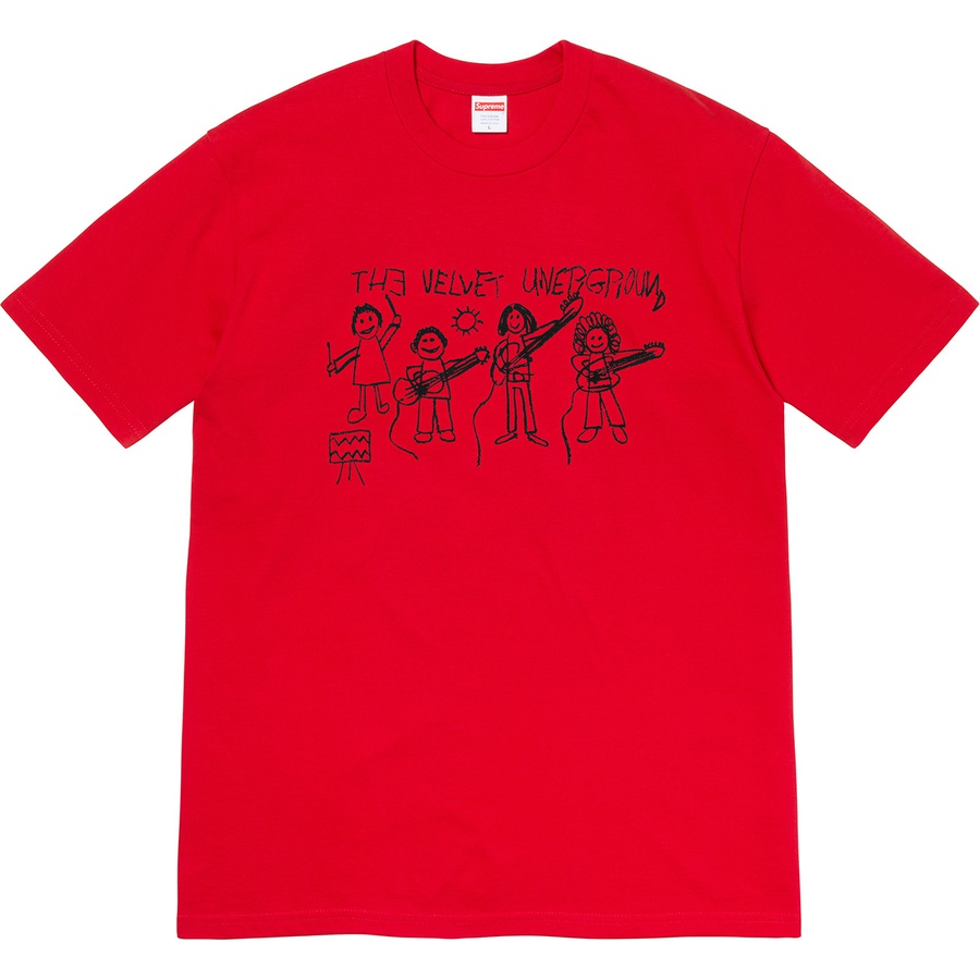 Supreme Supreme The Velvet Underground Drawing Tee (FW19) - Red - $48