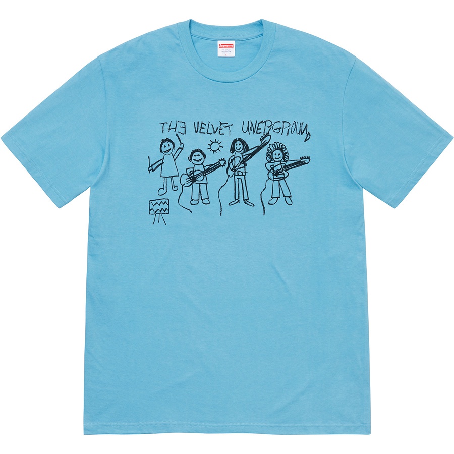 Supreme Supreme The Velvet Underground Drawing Tee (FW19) - Light Slate - $48