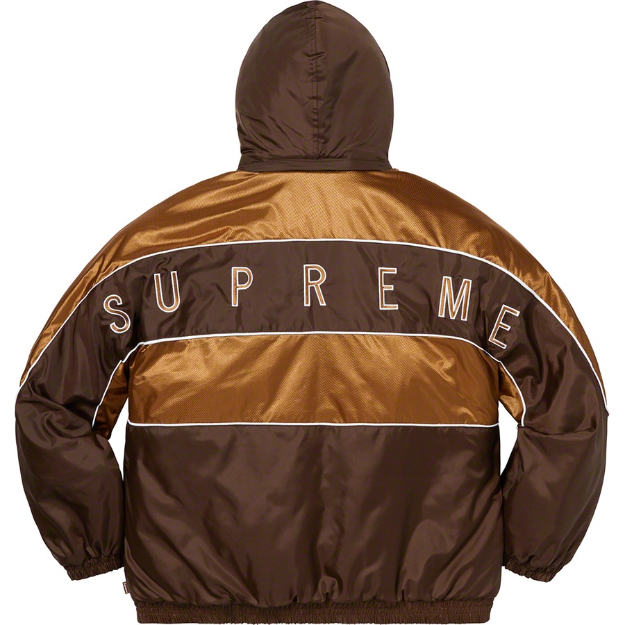 Supreme Sports Piping Puffy Jacket (FW19) - Brown - $198