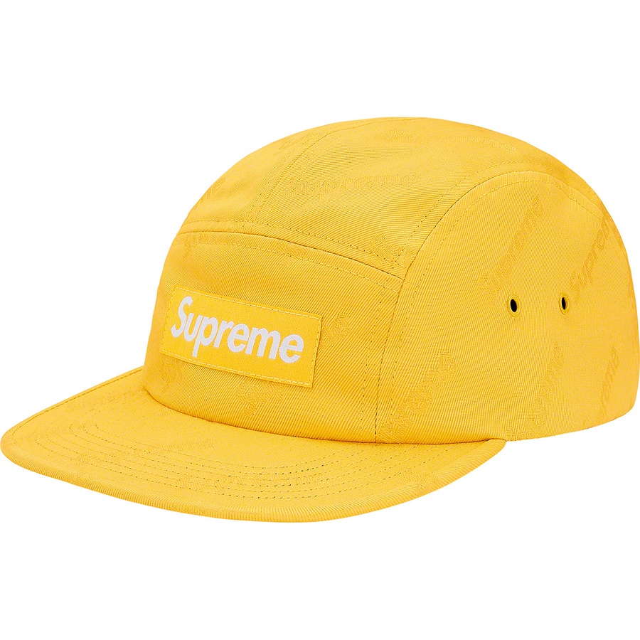 Supreme Jacquard Logos Twill Camp Cap (FW19) - Yellow - $48