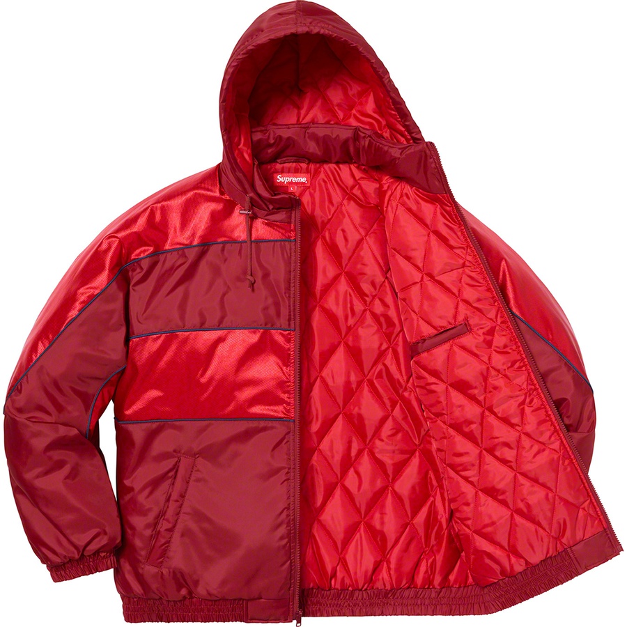 Supreme Sports Piping Puffy Jacket (FW19) - Red - $198