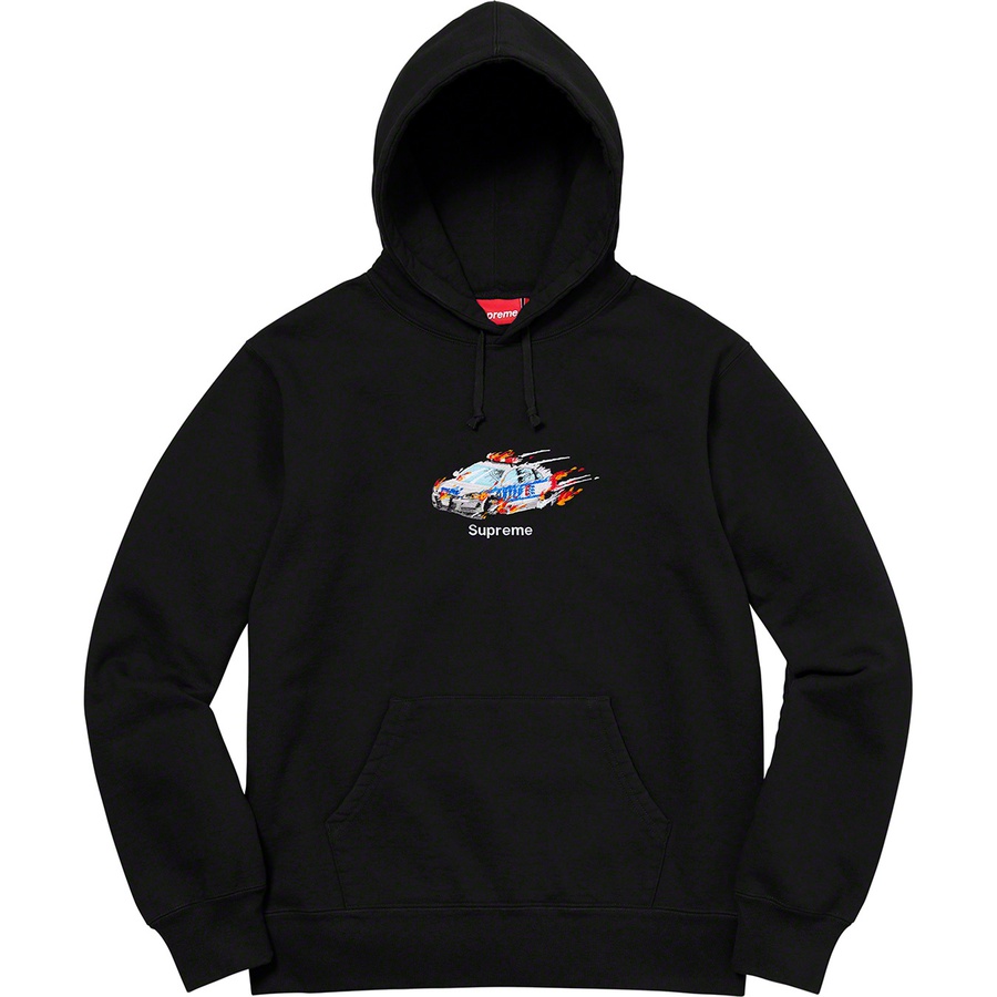 Supreme Cop Car Hooded Sweatshirt (FW19) - Black - $158