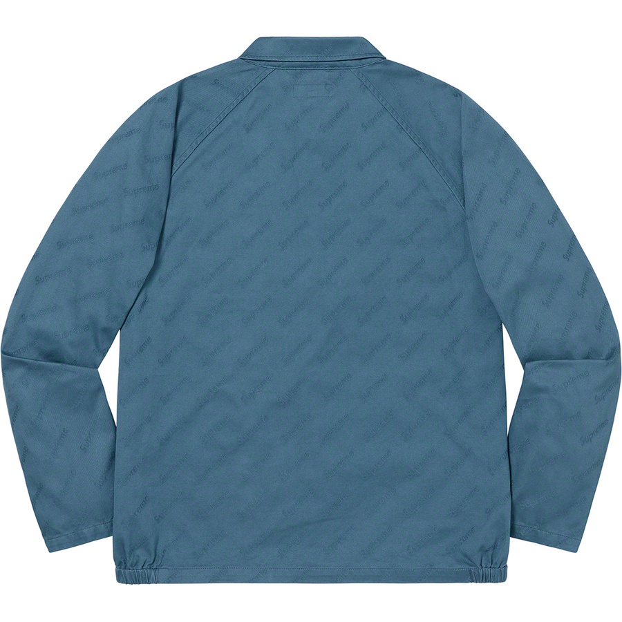 Supreme Snap Front Jacquard Logos Twill Jacket (FW19) - Slate - $168