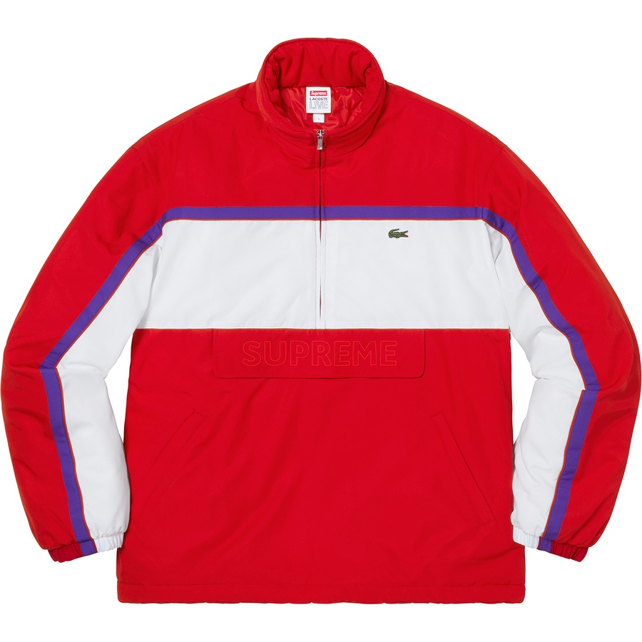 Supreme Supreme LACOSTE Puffy Half Zip Pullover (FW19) - Red - $218