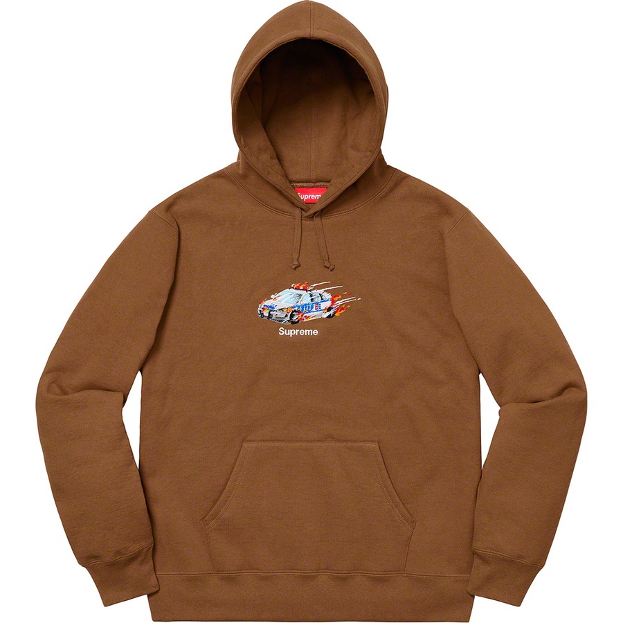 Supreme Cop Car Hooded Sweatshirt (FW19) - Brown - $158