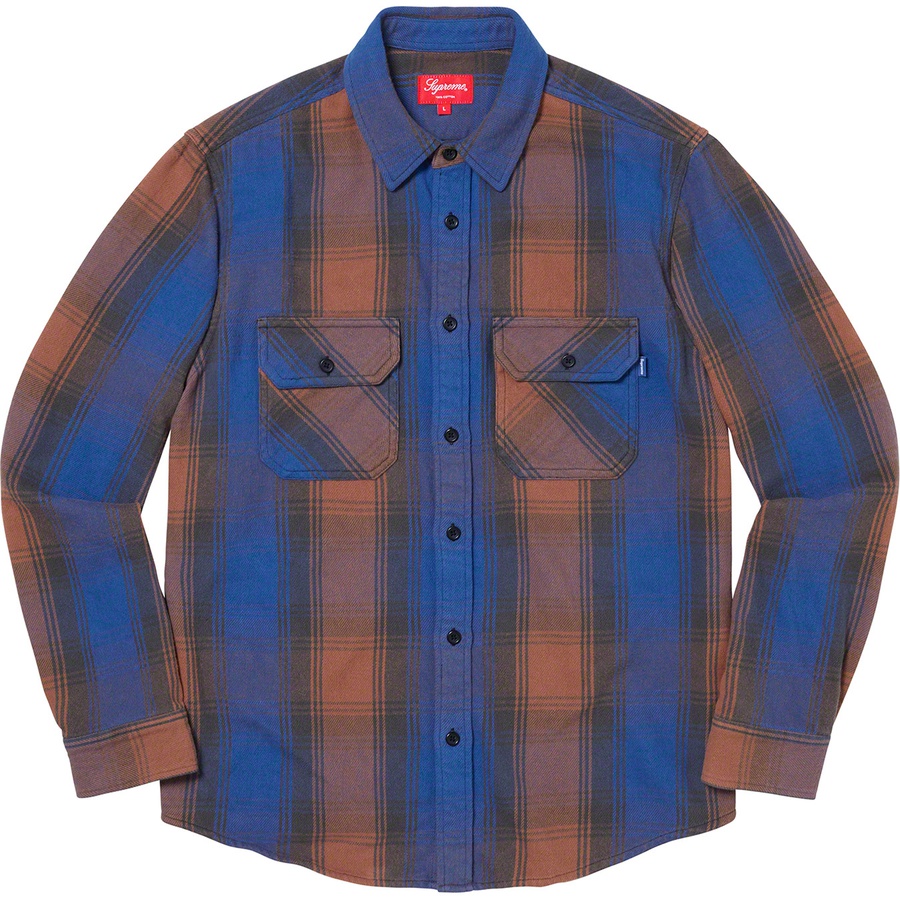 Supreme Heavyweight Flannel Shirt (FW19) - Dusty Black - $128