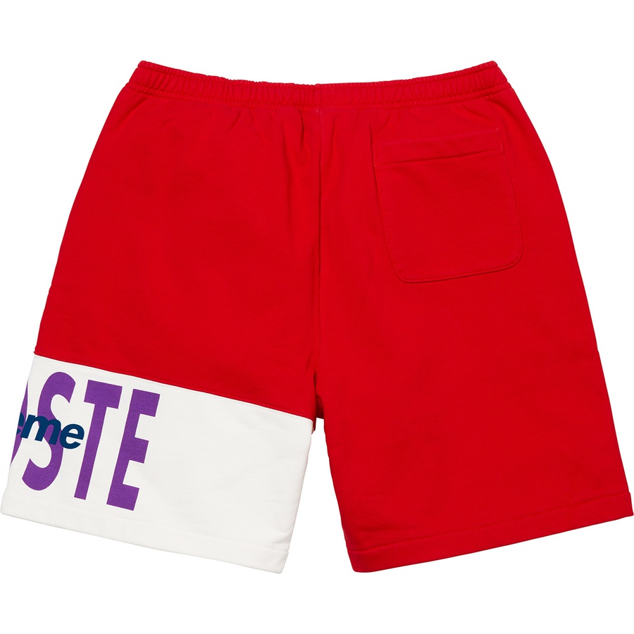 Supreme Supreme LACOSTE Logo Panel Sweatshort (FW19) - Red - $128
