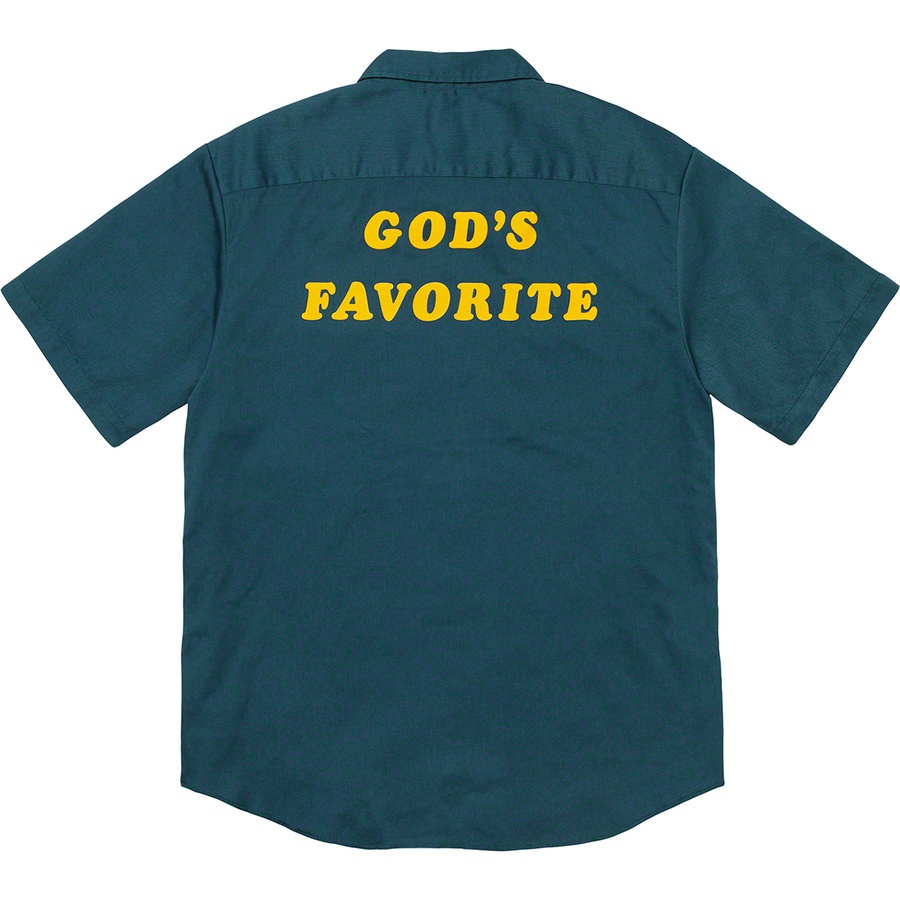 Supreme God's Favorite S S Work Shirt (FW19) - Light Navy - $128