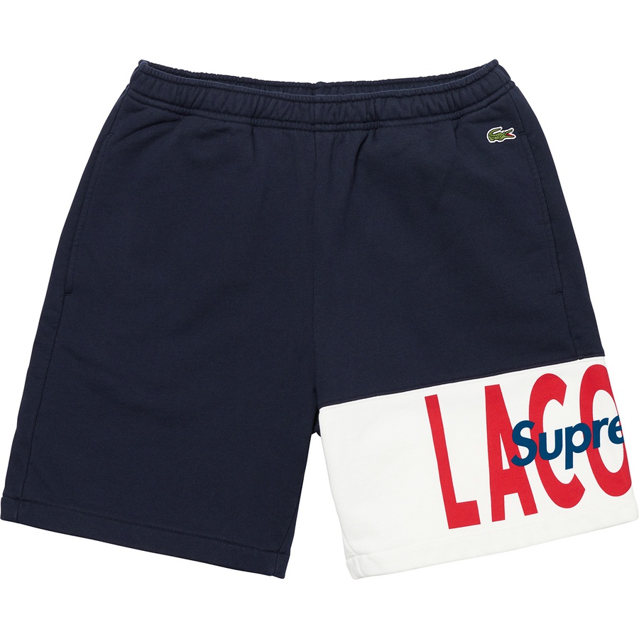 Supreme Supreme LACOSTE Logo Panel Sweatshort (FW19) - Navy - $128