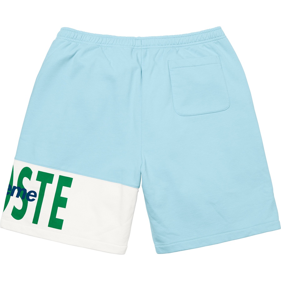 Supreme Supreme LACOSTE Logo Panel Sweatshort (FW19) - Light Blue - $128