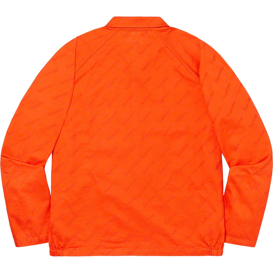 Supreme Snap Front Jacquard Logos Twill Jacket (FW19) - Orange - $168