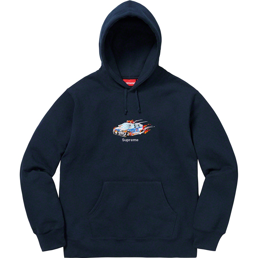 Supreme Cop Car Hooded Sweatshirt (FW19) - Navy - $158