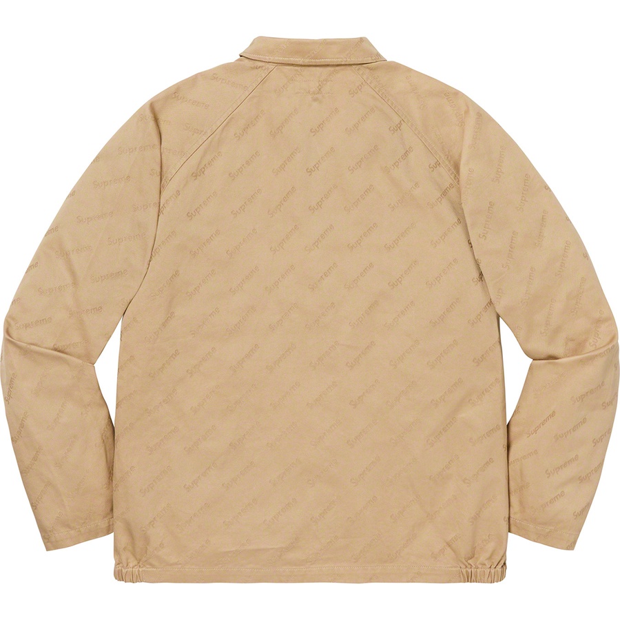Supreme Snap Front Jacquard Logos Twill Jacket (FW19) - Tan - $168