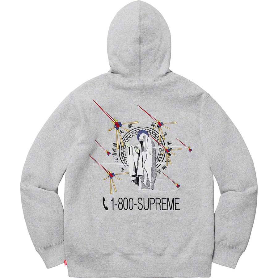 Supreme 1-800 Hooded Sweatshirt (FW19) - Heather Grey - $168