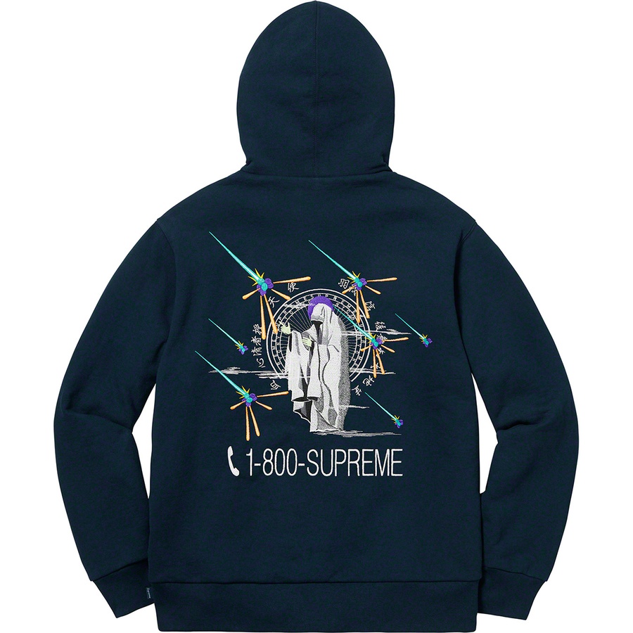 Supreme 1-800 Hooded Sweatshirt (FW19) - Navy - $168