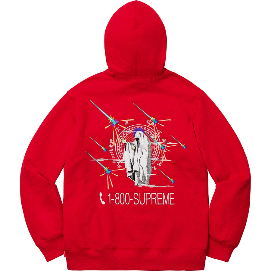 Supreme 1-800 Hooded Sweatshirt (FW19) - Red - $168