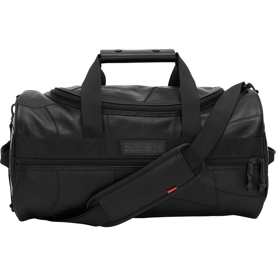 Supreme Patchwork Leather Duffle Bag (FW19) - Black - $328
