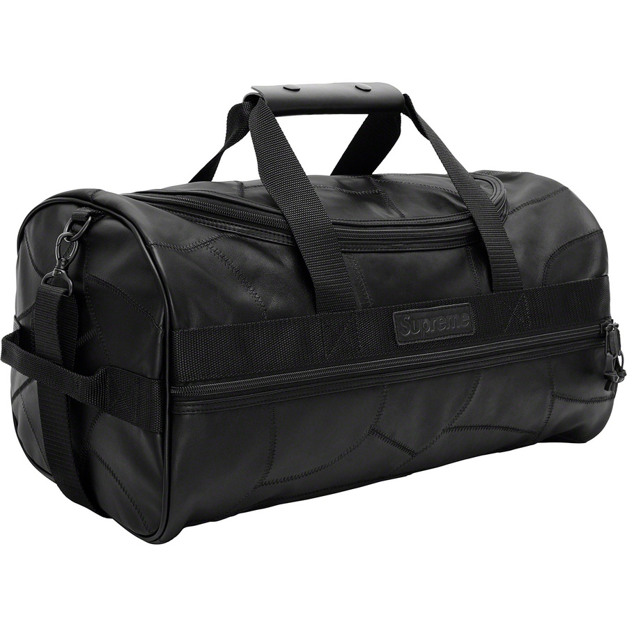 Supreme Patchwork Leather Duffle Bag (FW19) - Black - $328