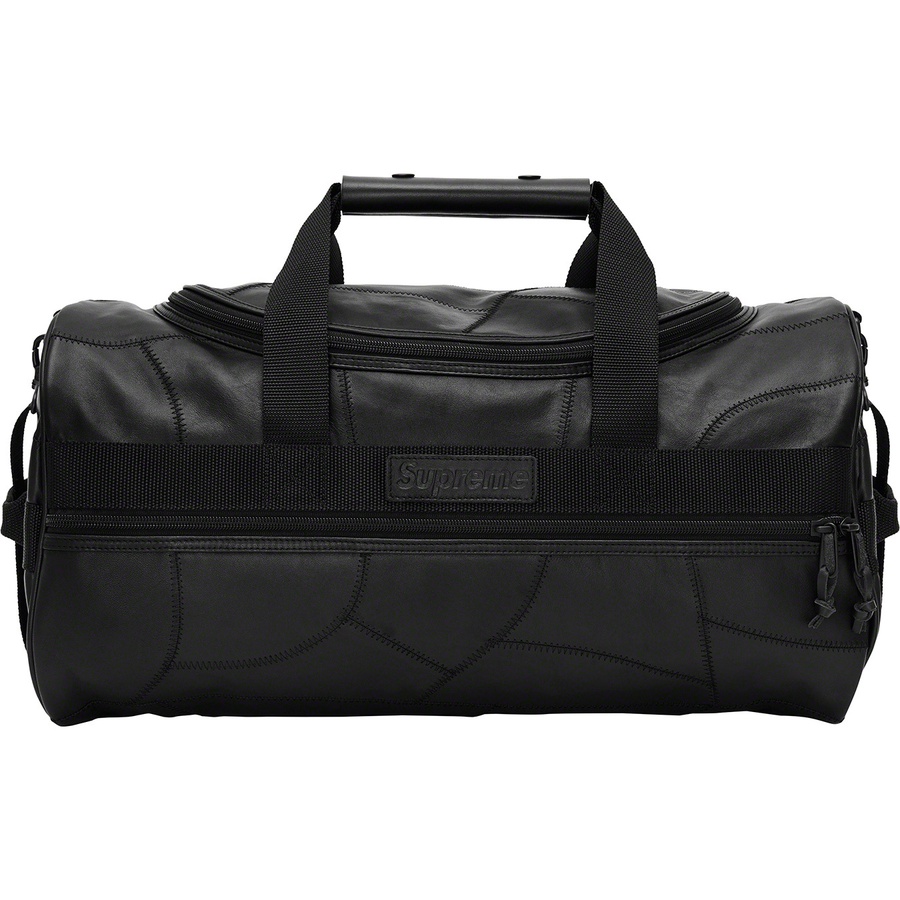 Supreme Patchwork Leather Duffle Bag (FW19) - Black - $328