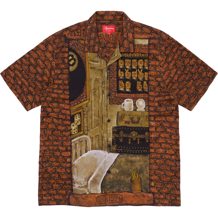 Supreme Martin Wong Supreme Secret World Rayon S S Shirt (FW19) - Multicolor - $158