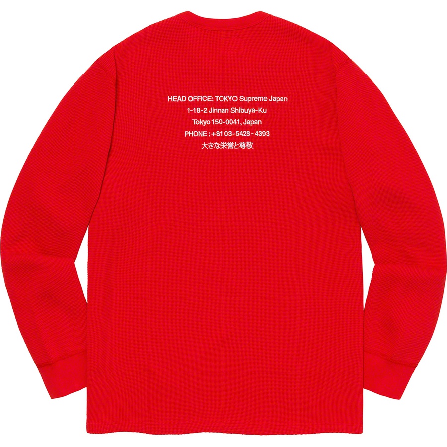 Supreme HQ Waffle Thermal (FW19) - Red - $98