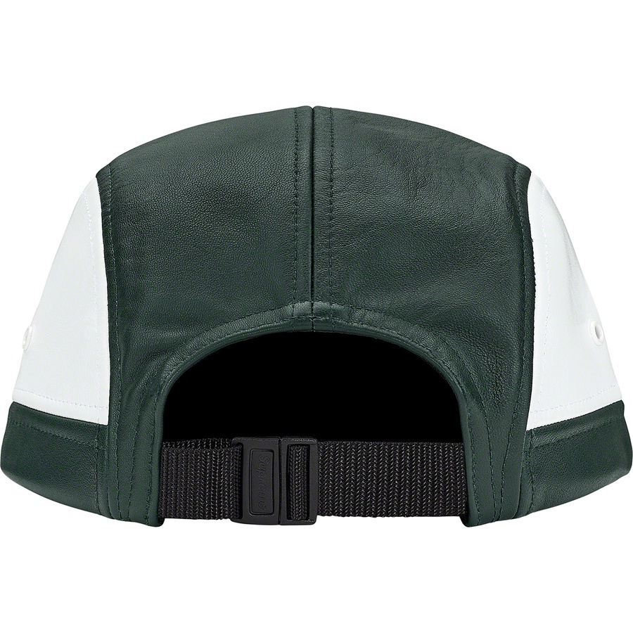 Supreme 2-Tone Leather Camp Cap (FW19) - Dark Green - $68