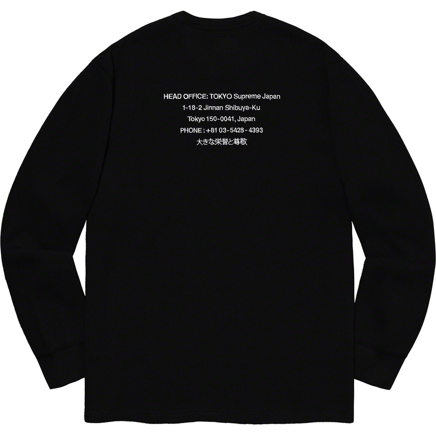 Supreme HQ Waffle Thermal (FW19) - Black - $98