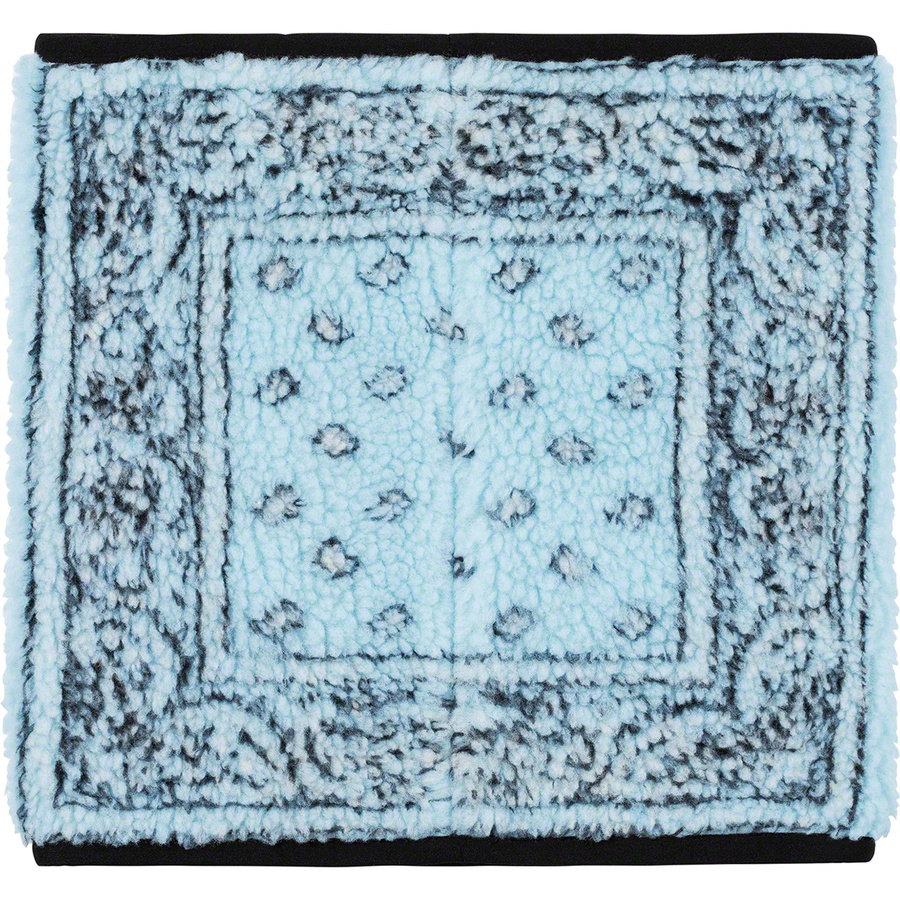 Supreme Bandana Fleece Neck Gaiter (FW19) - Light Blue - $40