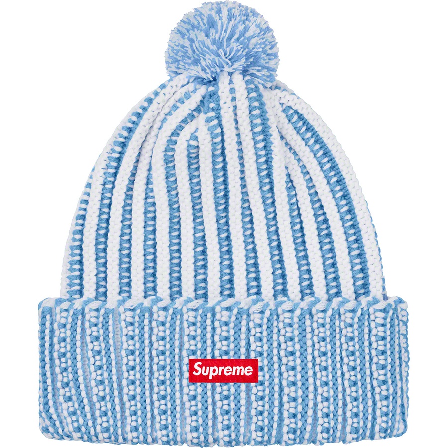 Supreme Contrast Stripe Beanie (FW19) - White - $36