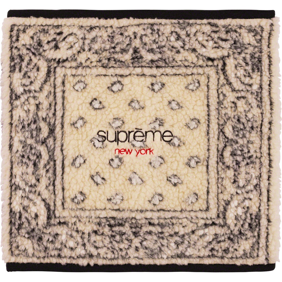 Supreme Bandana Fleece Neck Gaiter (FW19) - Tan - $40