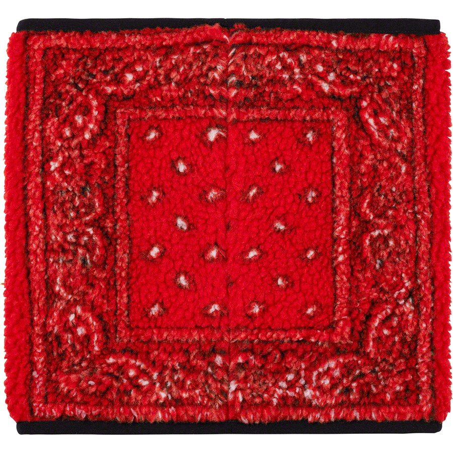 Supreme Bandana Fleece Neck Gaiter (FW19) - Red - $40