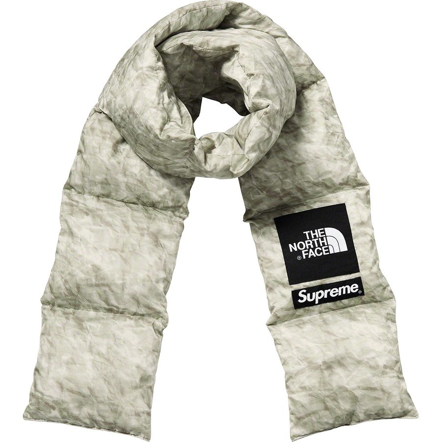 Supreme Supreme The North Face Paper Print 700-Fill Down Scarf (FW19) - Paper Print - $98