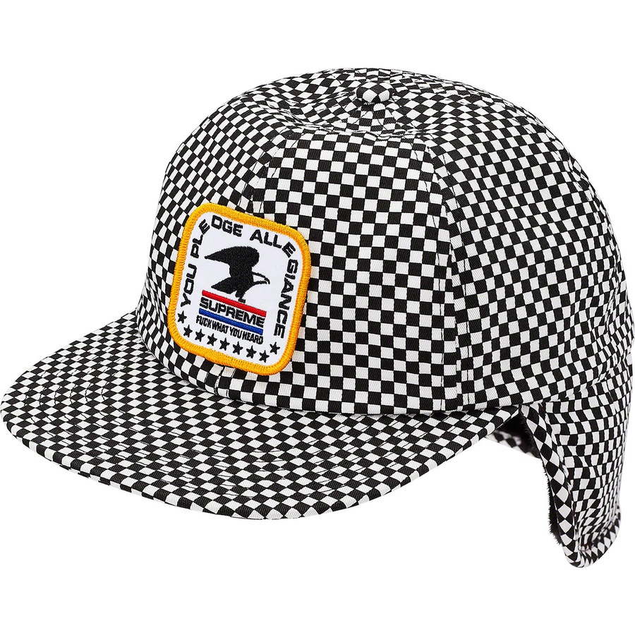 Supreme Earflap 6-Panel (FW19) - Checkerboard - $58