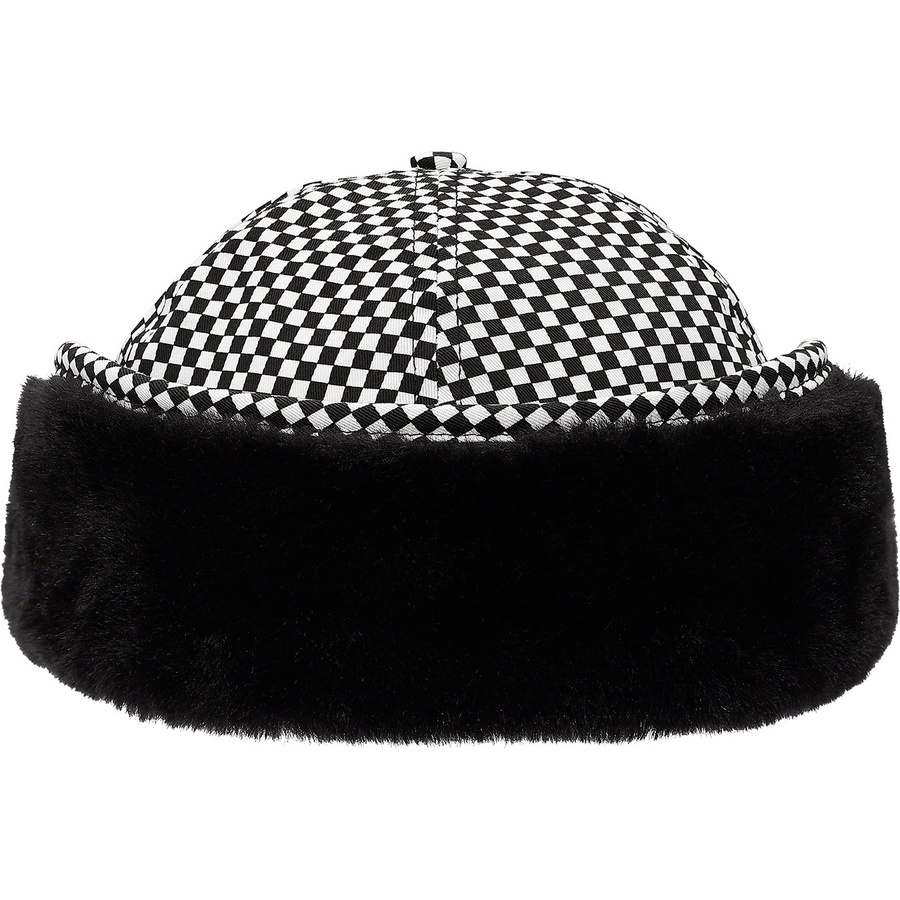 Supreme Earflap 6-Panel (FW19) - Checkerboard - $58